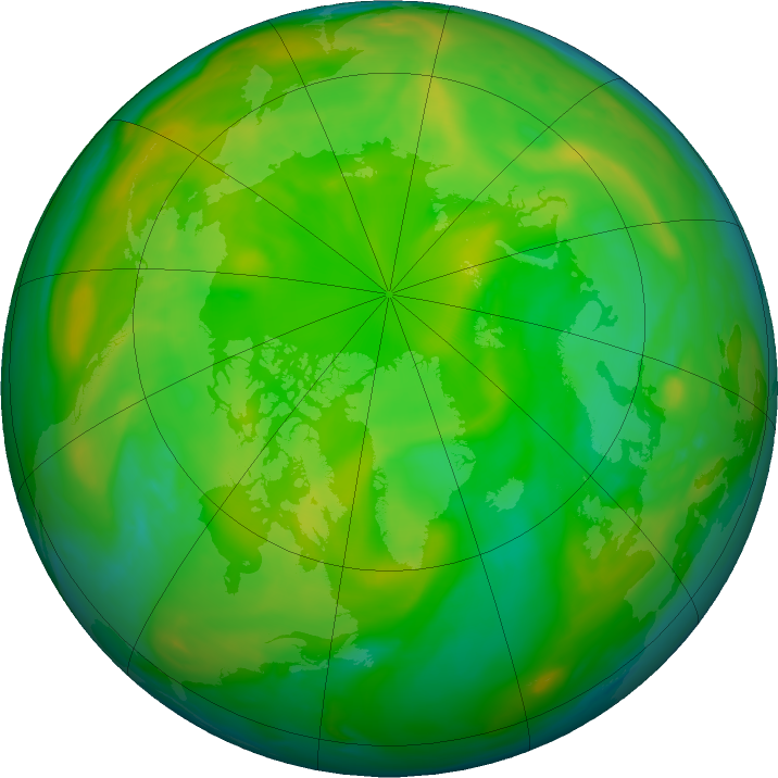 Arctic ozone map for 14 June 2020